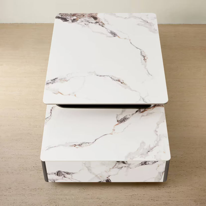 Catalyst Modern Sintered Stone Coffee Table –Black nickle