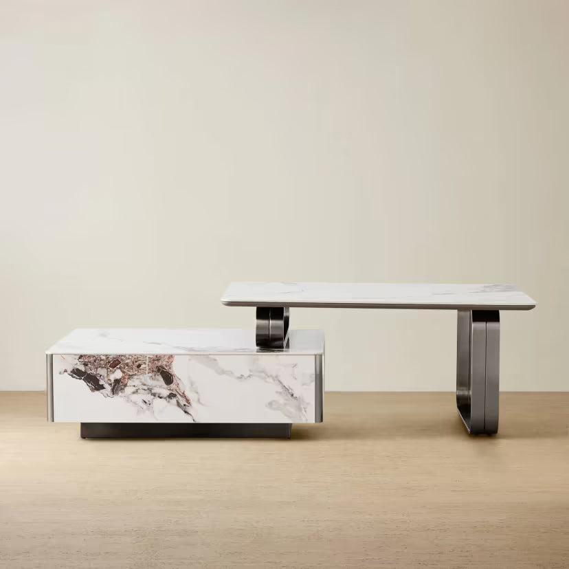 Catalyst Modern Sintered Stone Coffee Table –Black nickle