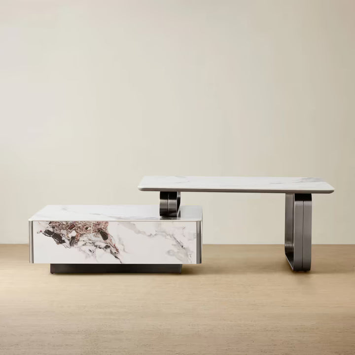 Catalyst Modern Sintered Stone Coffee Table –Black nickle