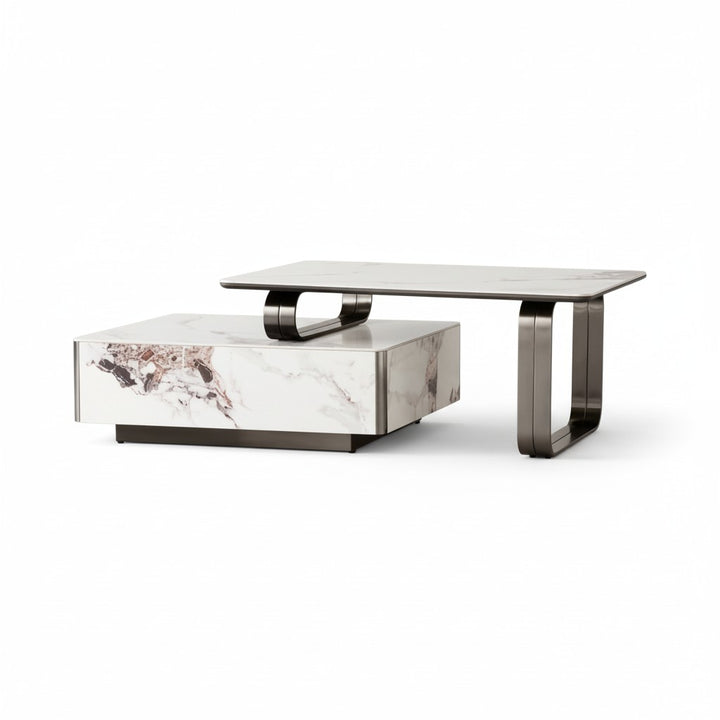Catalyst Modern Sintered Stone Coffee Table –Black nickle
