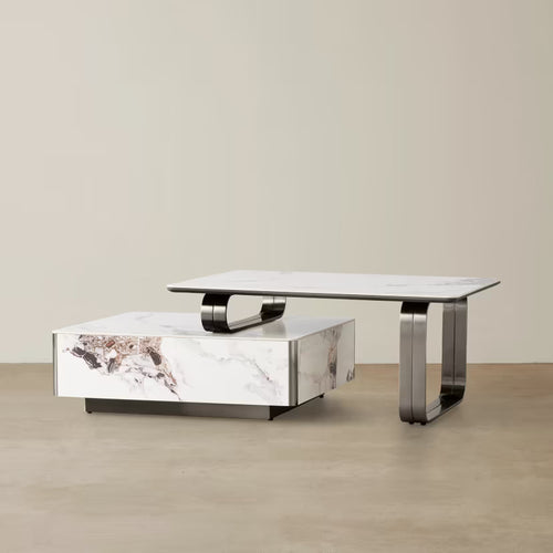 Catalyst Modern Sintered Stone Coffee Table –Black nickle