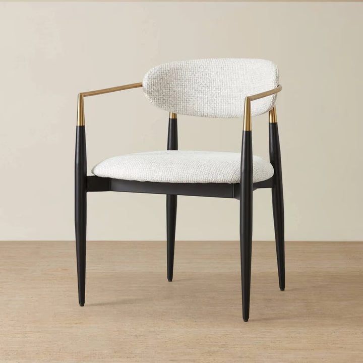 Sienna Fabric Dining Chair – White
