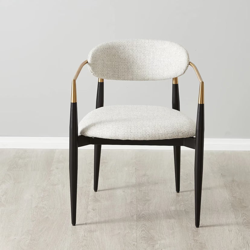 Sienna Fabric Dining Chair – White