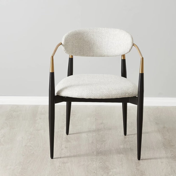 Sienna Fabric Dining Chair – White
