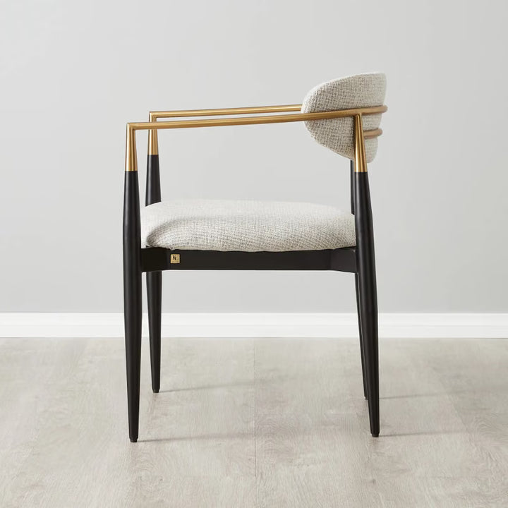Sienna Fabric Dining Chair – White
