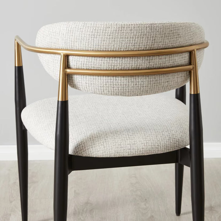 Sienna Fabric Dining Chair – White