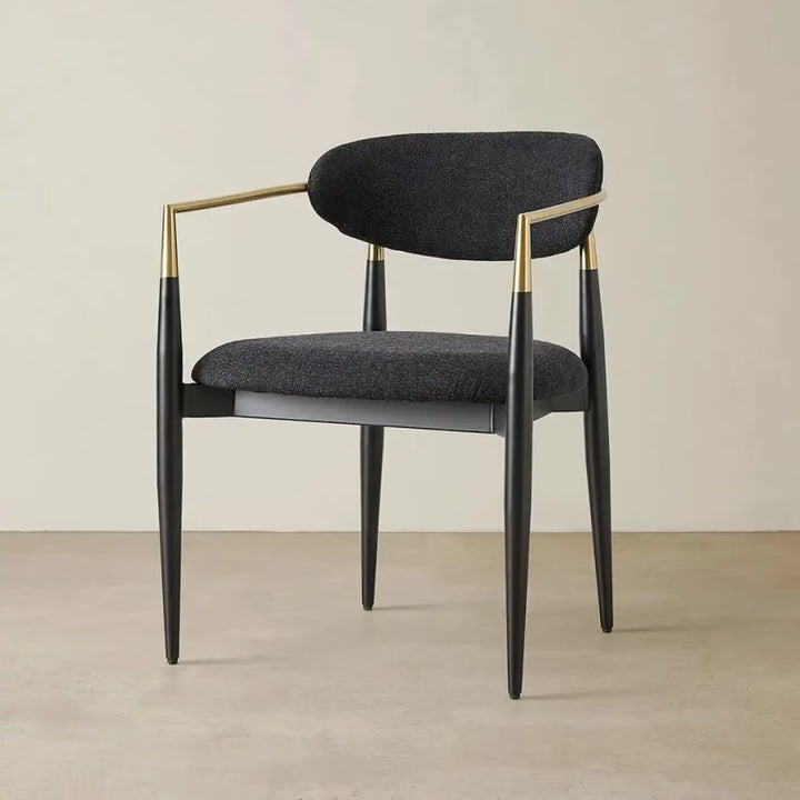 Sienna Fabric Dining Chair – Black