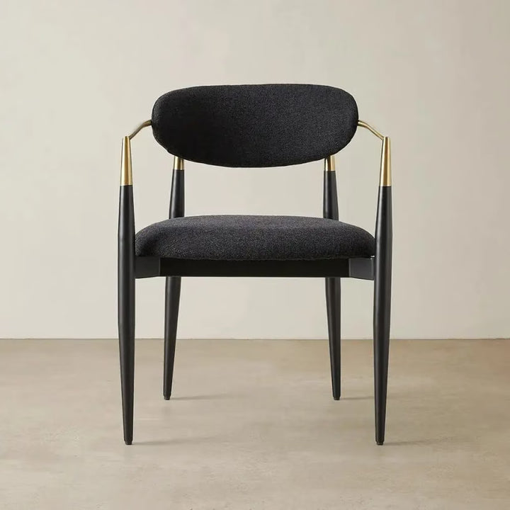 Sienna Fabric Dining Chair – Black