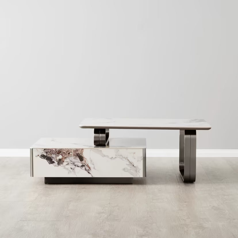 Catalyst Modern Sintered Stone Coffee Table –Black nickle
