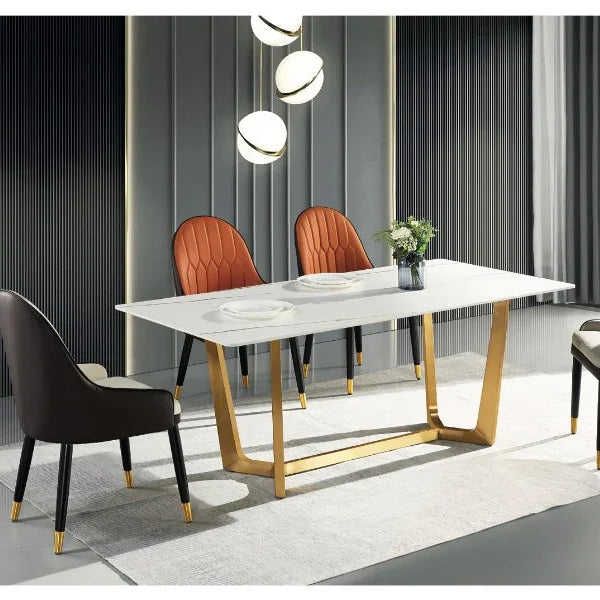 Juliet Dining Table for dining 200 cm Brushed Gold Legs - DLB Furniture