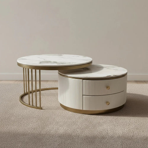 Luna Round Coffee Table 2 piece set - DLB Furniture