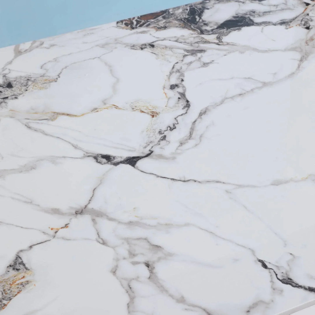 Catalyst Marbella white sintered stone dining table - DLB Furniture