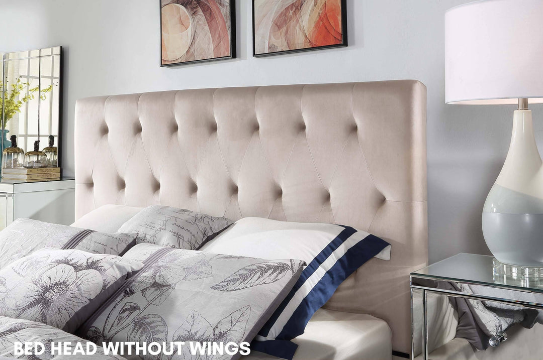 Merida Queen Velvet Bed - DLB Furniture
