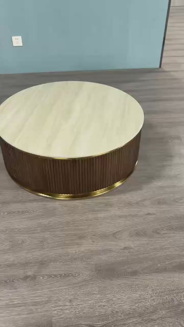 Arcadia luxury coffee table travertine sintered stone top