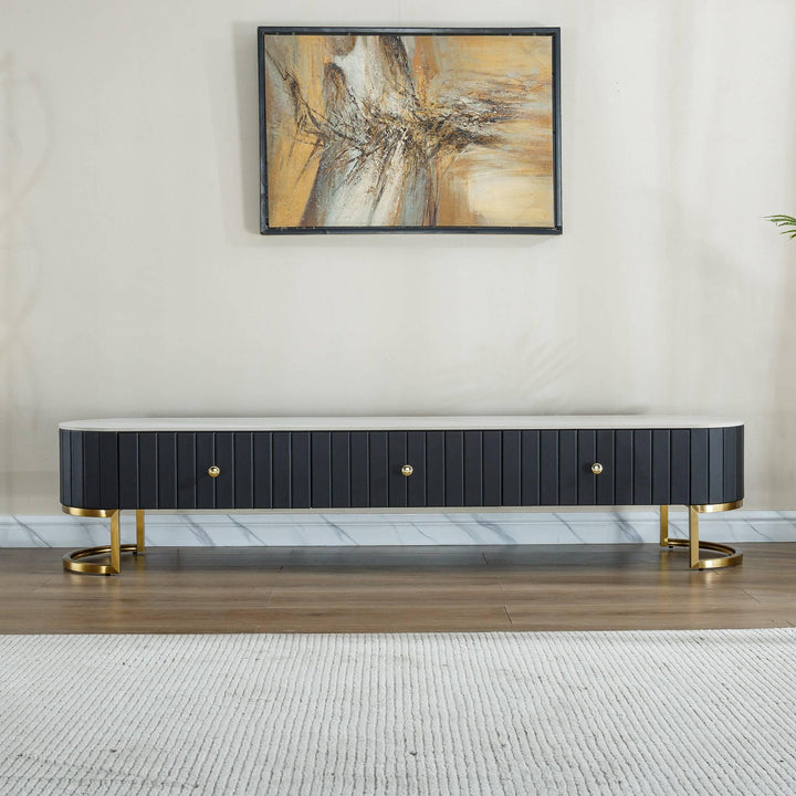 Rhea Black TV unit - DLB Furniture