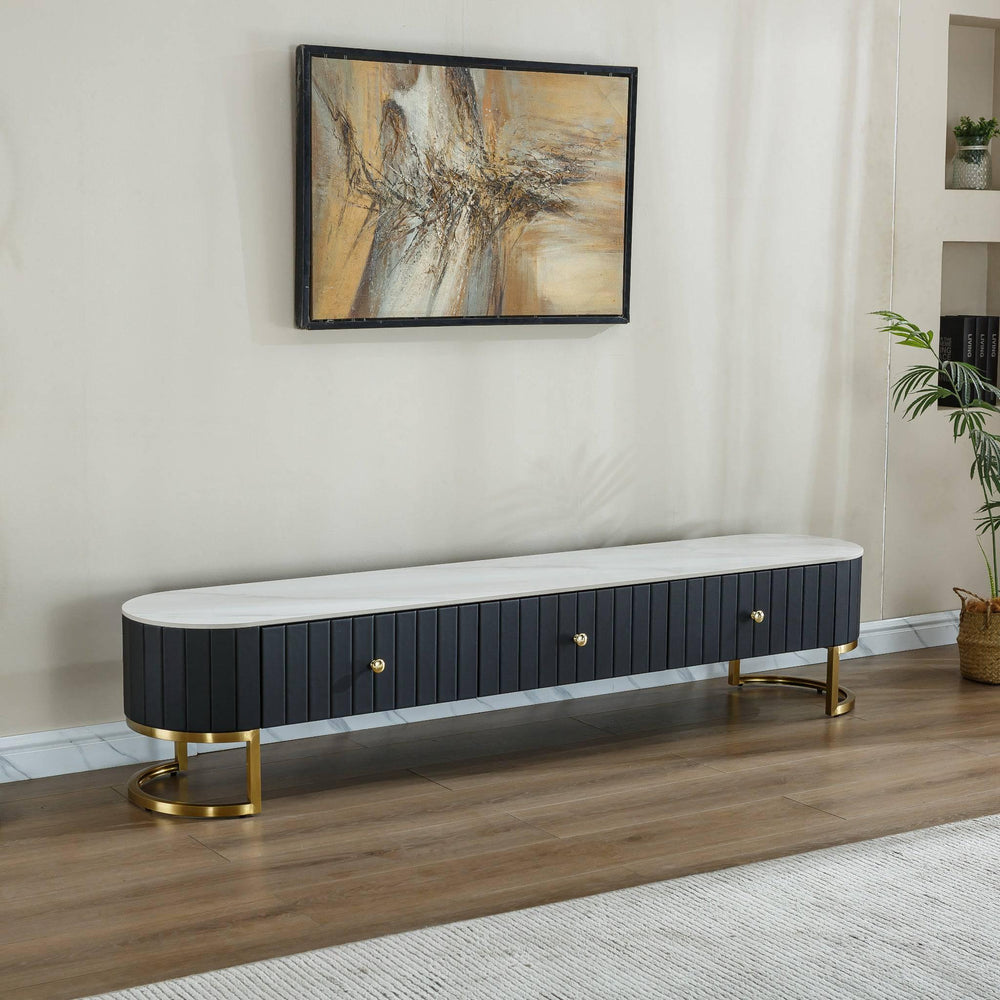 Rhea Black TV unit - DLB Furniture