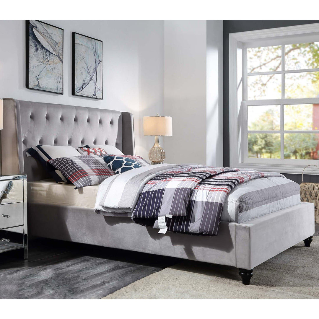 Merida Velvet King Bed - DLB Furniture