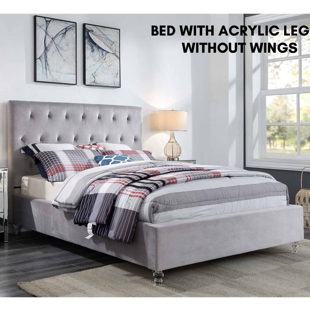 Merida Velvet King Bed - DLB Furniture