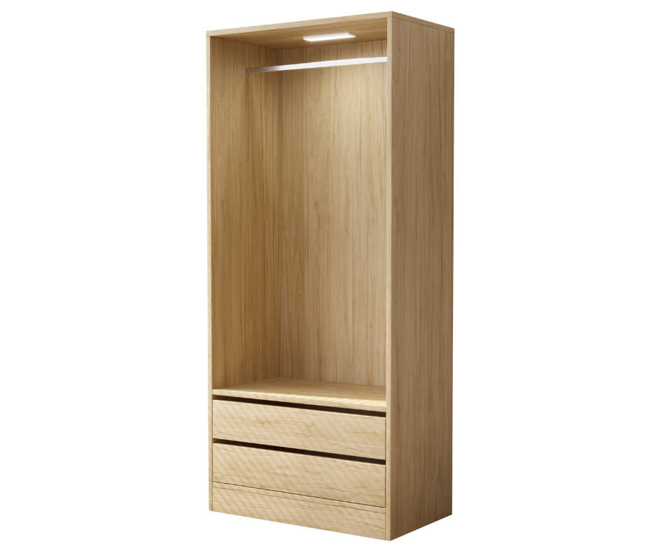 Beli White Hanging Wardrobe inserts With Drawers 800  Oak