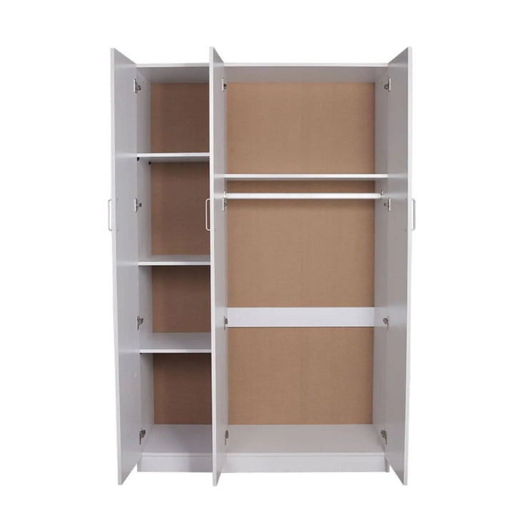 Beli 3 Door Combo White Wardrobe - DLB Furniture